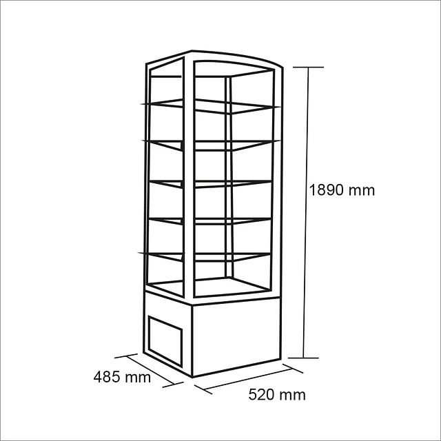 VITRINA PASTELERA VERTICAL 288 LITROS - Imagen 2