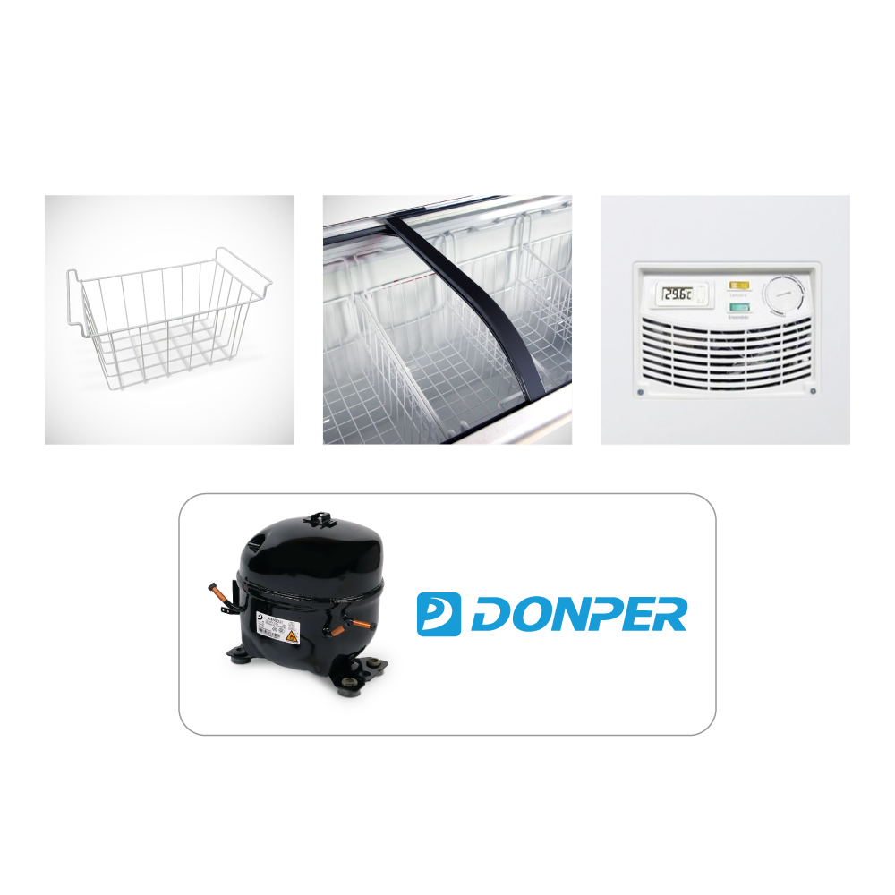 CONGELADOR DUAL TIPO ISLA VIDRIO CURVO DE 470 L - SD520Q - Imagen 3