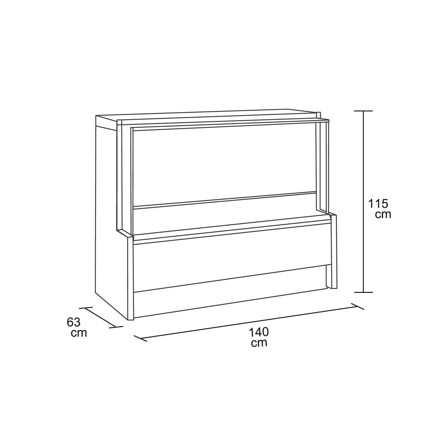 VITRINA REFRIGERADA 140 CM - GP140G - Imagen 2