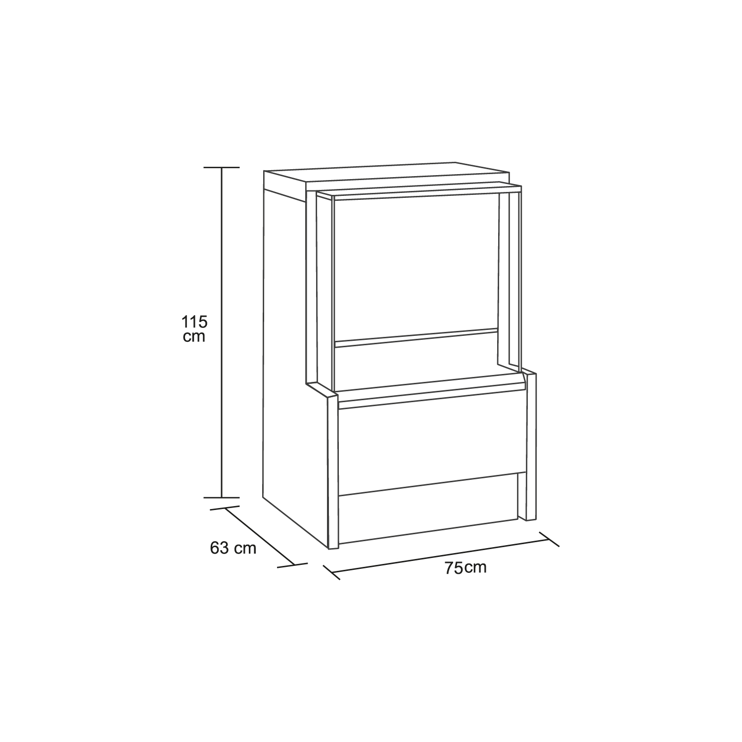 VITRINA REFRIGERADA 75 CM - GP75N - Imagen 7