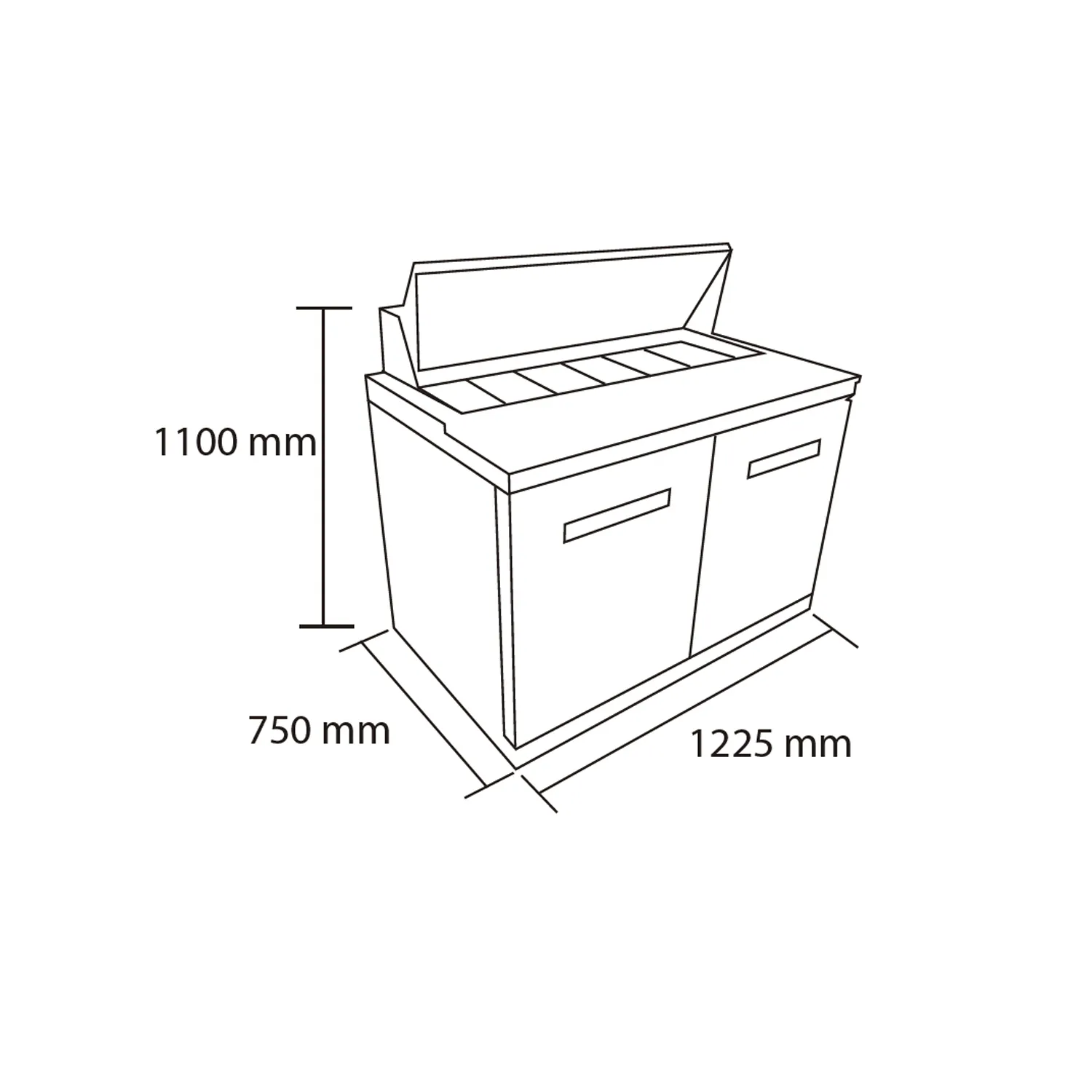 MESA DE PREPARACIÓN De pizzas 335L - FAGMTP48 - Imagen 4